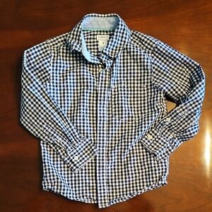 Carter's Blue Casual Button Down Shirt Gingham Check
